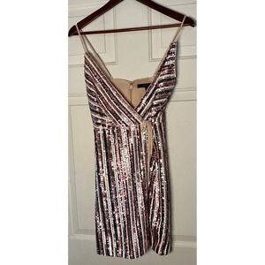 bcbg striped sequin dress BCBGMaxAzria | Dresses | 298 Bcbgmaxazria Striped Sequin Wrap Mini Dress